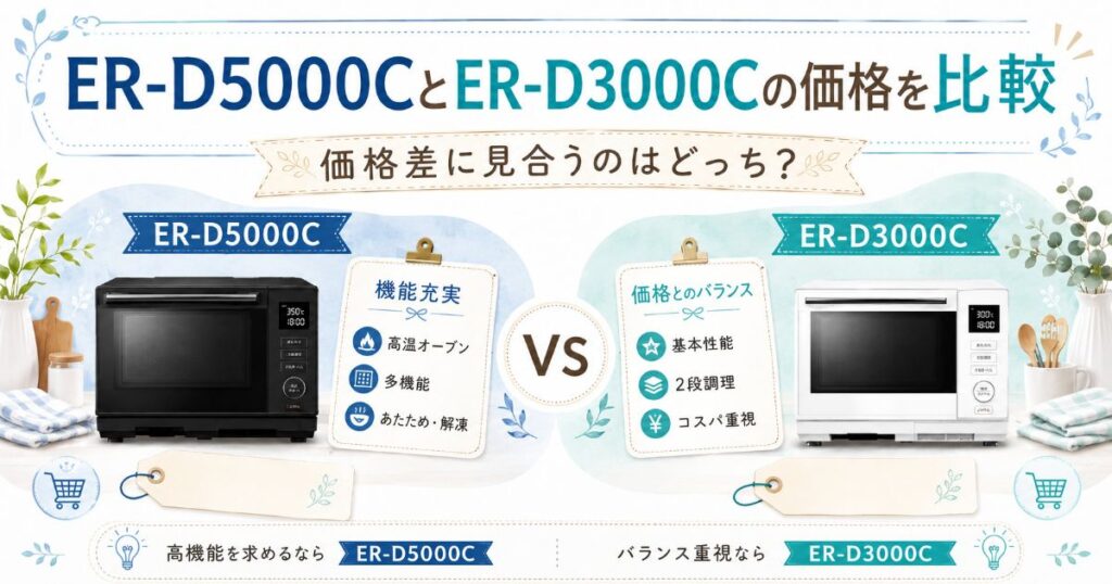 ER-D5000CとER-D3000Cの価格と機能を比較