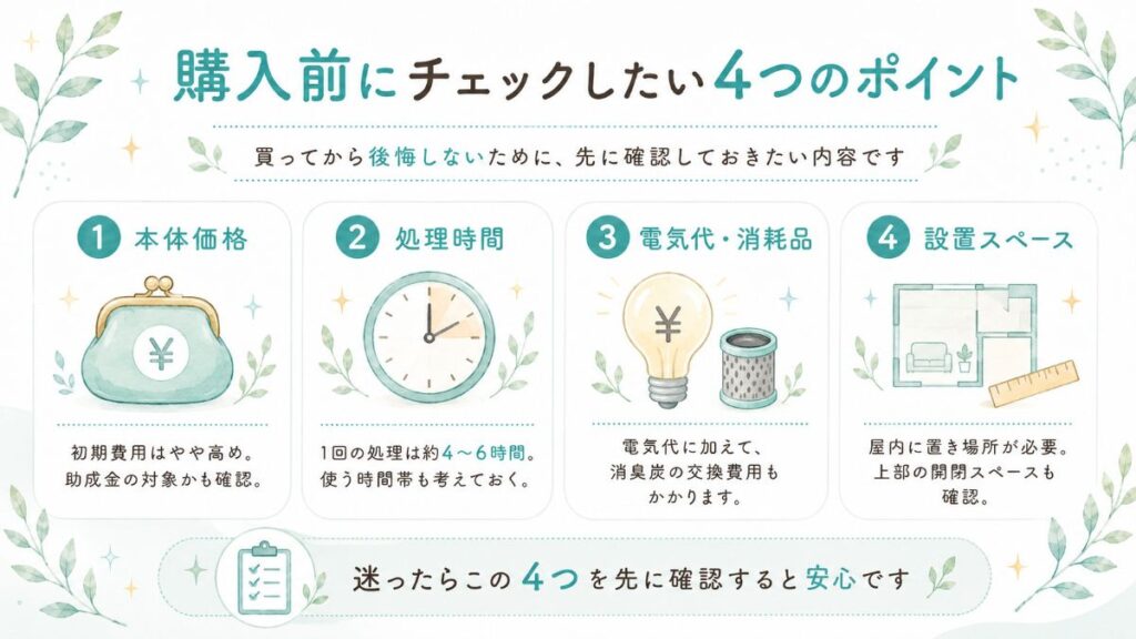MS-N25購入前に確認したい本体価格・処理時間・維持費・設置スペース