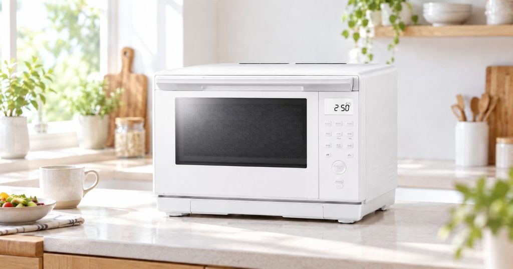明るいキッチンに置かれた白いER-60Cのイメージ