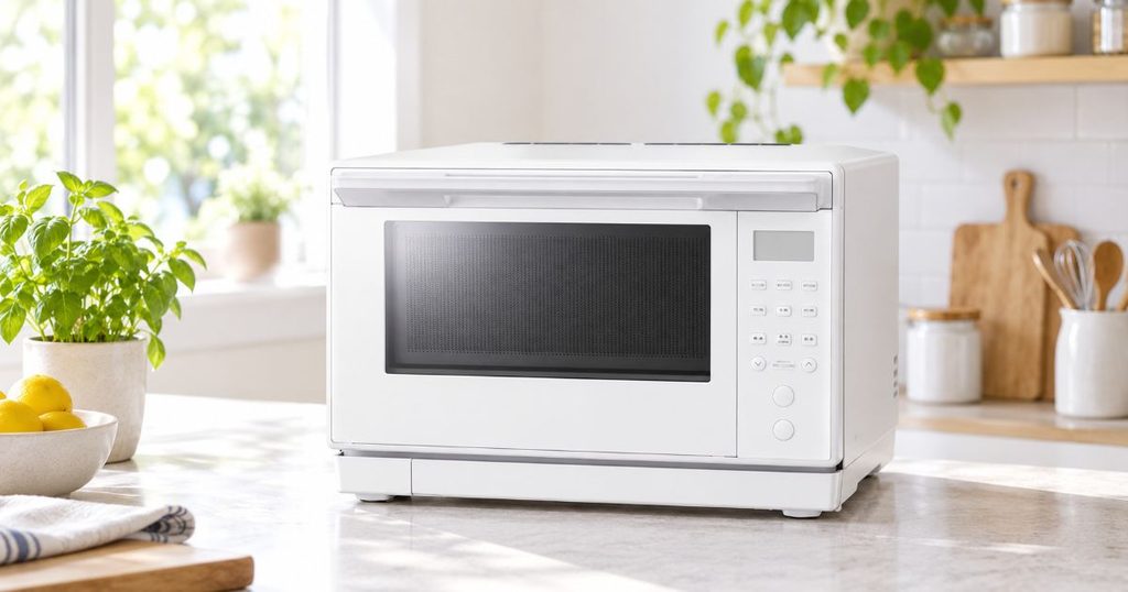 明るいキッチンに置かれた白いER-60Bのイメージ
