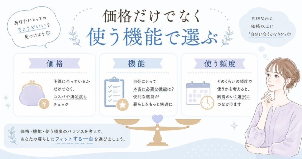 価格と機能と使用頻度からオーブンレンジを選ぶポイント