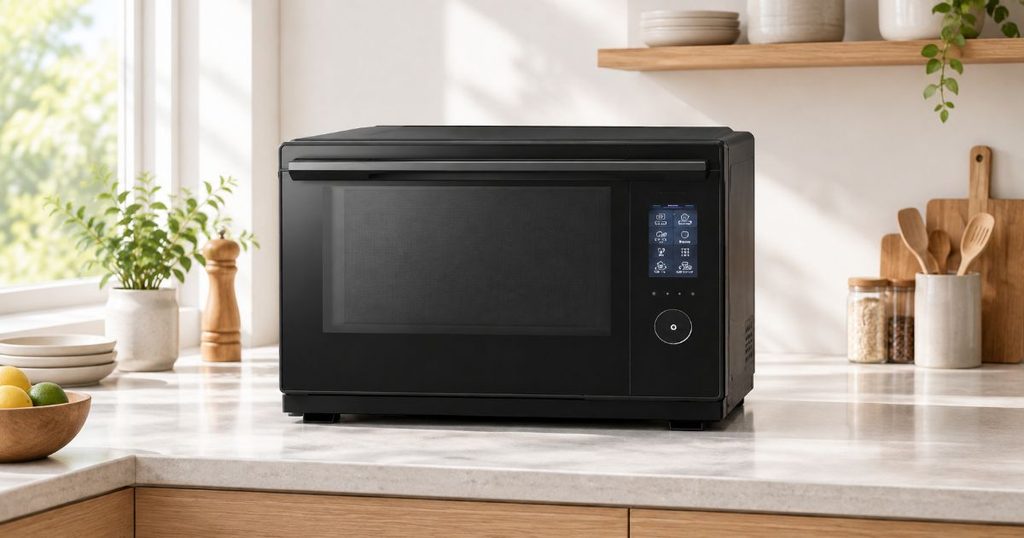 キッチンに設置したブラックのNE-UBS10D