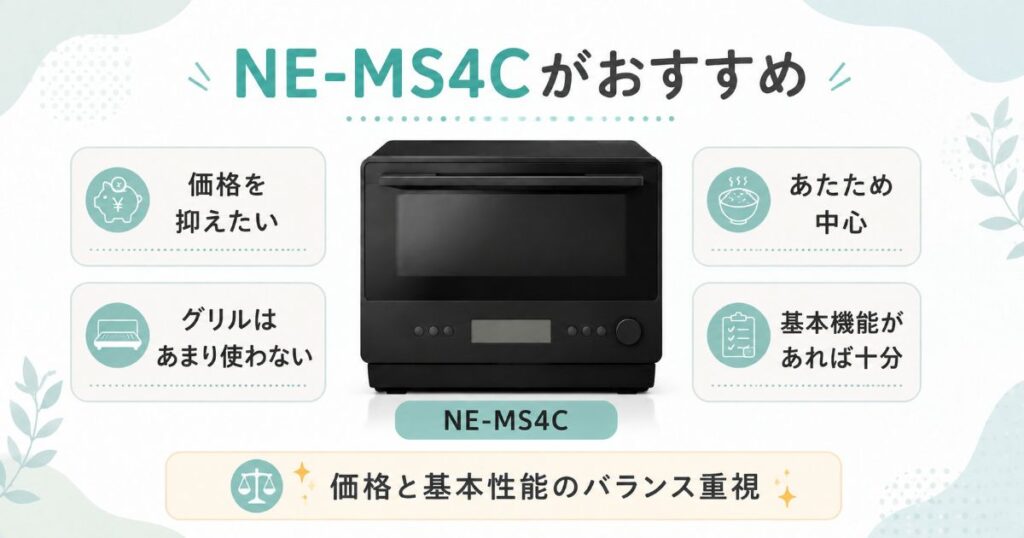 NE-MS4Cがおすすめな人の特徴