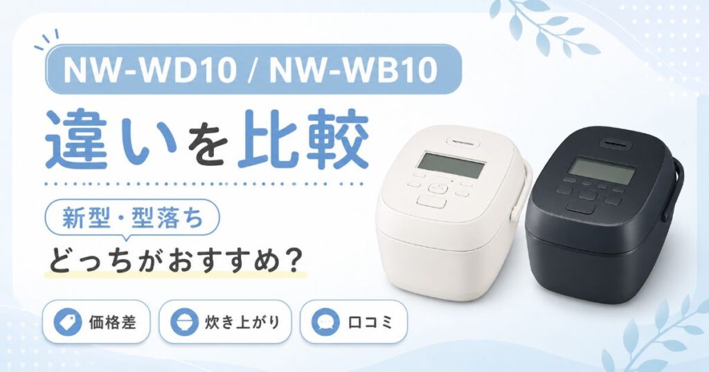 NW-WD10とNW-WB10の違いを比較したアイキャッチ