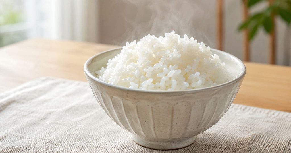 温めた白ごはん