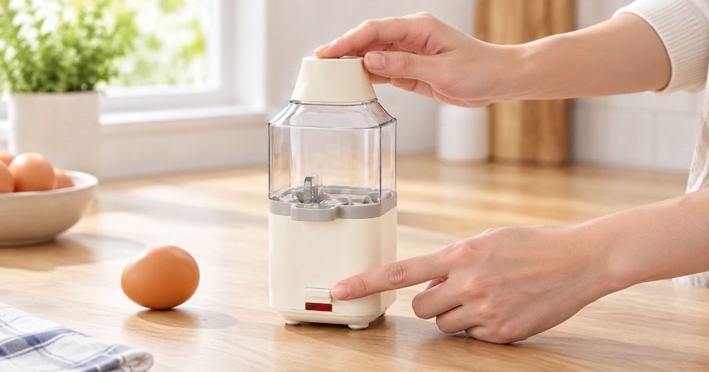 RES-1のスイッチを操作する手元