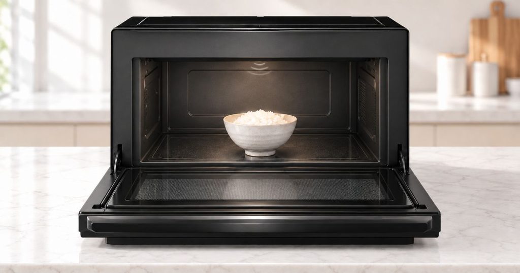 ER-D70Cの庫内にご飯茶碗を置いた温めイメージ