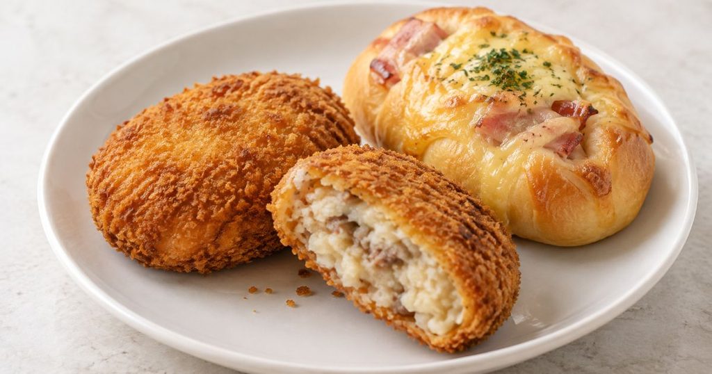 コロッケと総菜パンの温め直しイメージ
