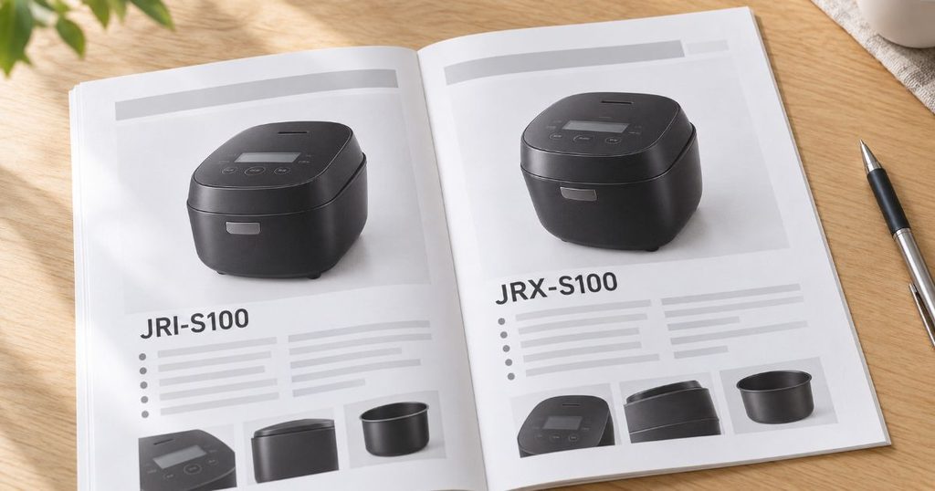 JRI-S100とJRX-S100を掲載した製品カタログ