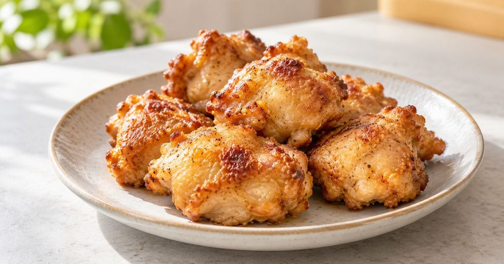 ノンフライ調理をイメージした鶏のから揚げ