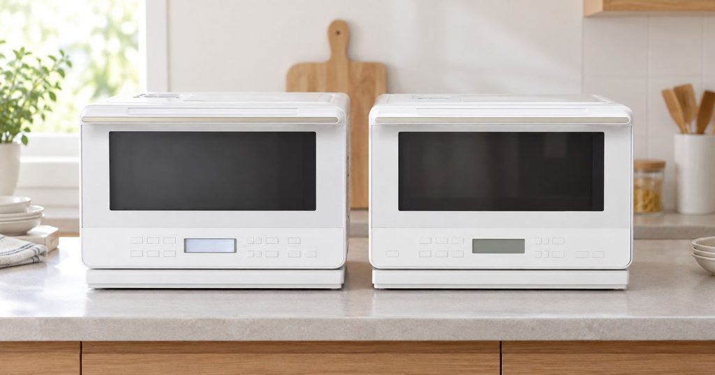MRO-S7EとMRO-S7Dを正面から並べた比較イメージ