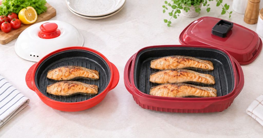 レンジメート プロとワイドで焼ける魚の量を比較した画像