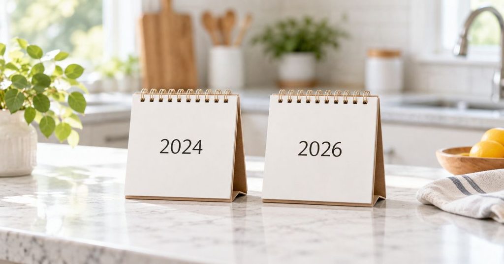 2024年と2026年のカレンダー