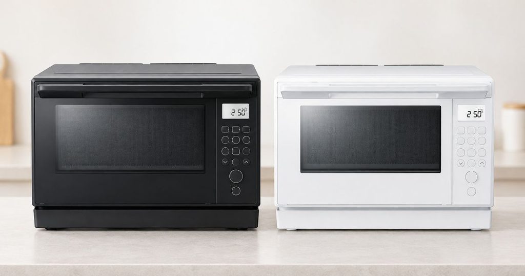 ブラックのER-D70CとホワイトのER-60Cを並べた比較イメージ