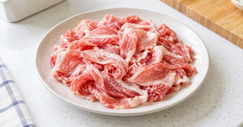 解凍された薄切り肉