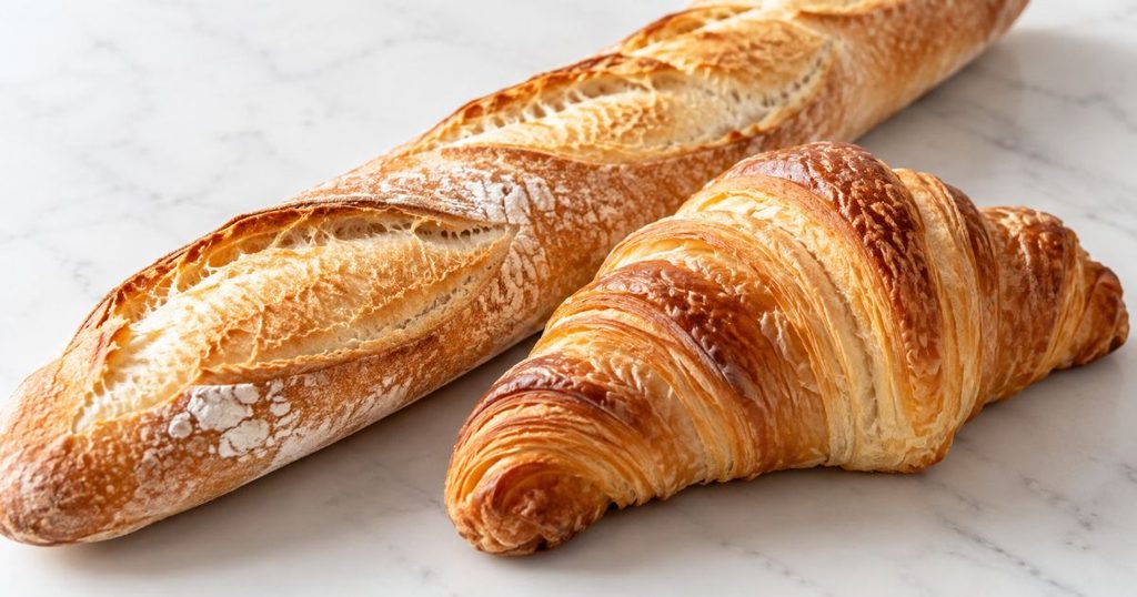 フランスパンとクロワッサン