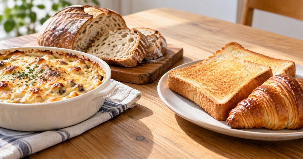 ハード系パンやグラタン、食パン、クロワッサン