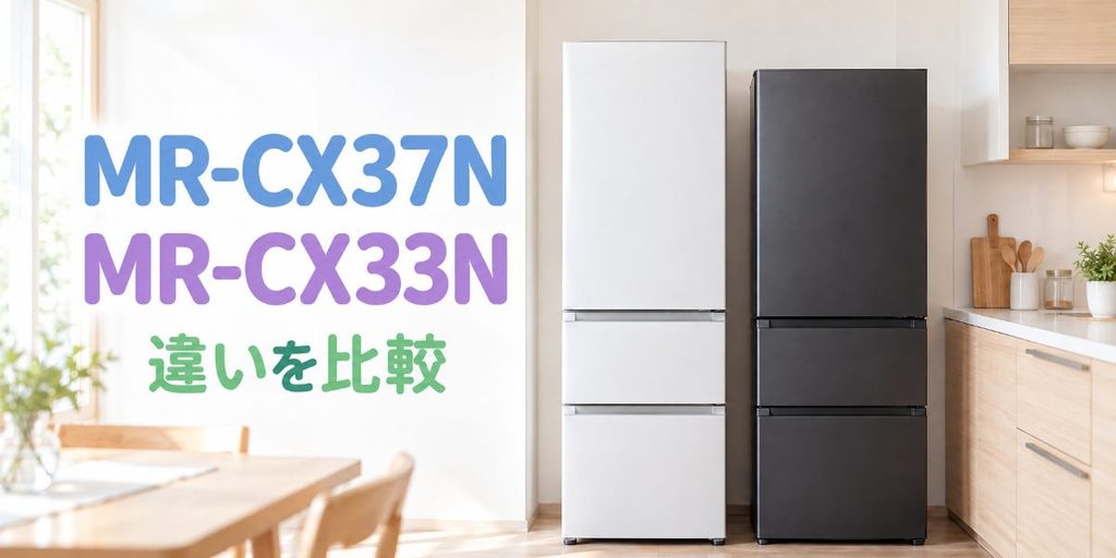 MR-CX37NとMR-CX33Nを並べた比較イメージ