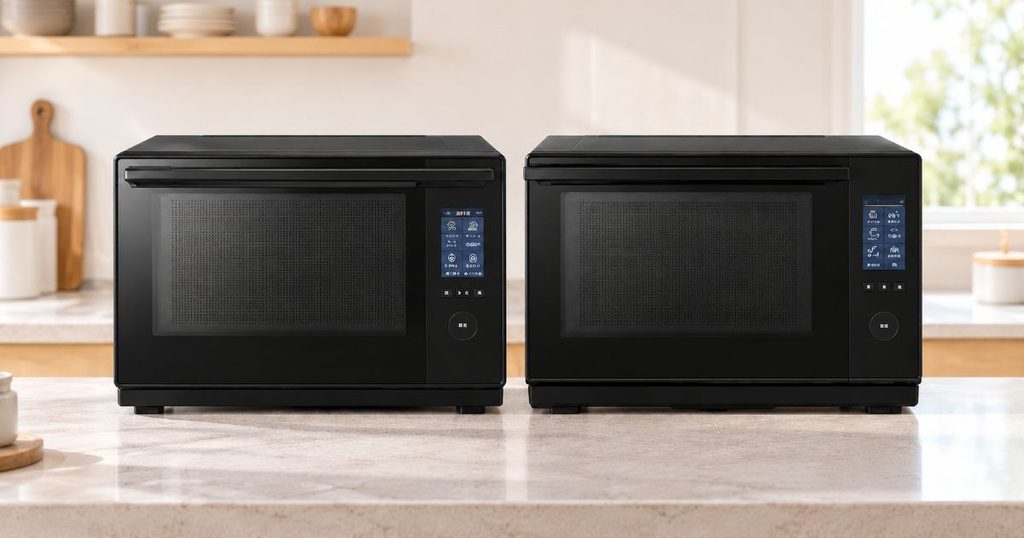 E-UBS10EとNE-BS6Eを並べたスチームオーブンレンジ