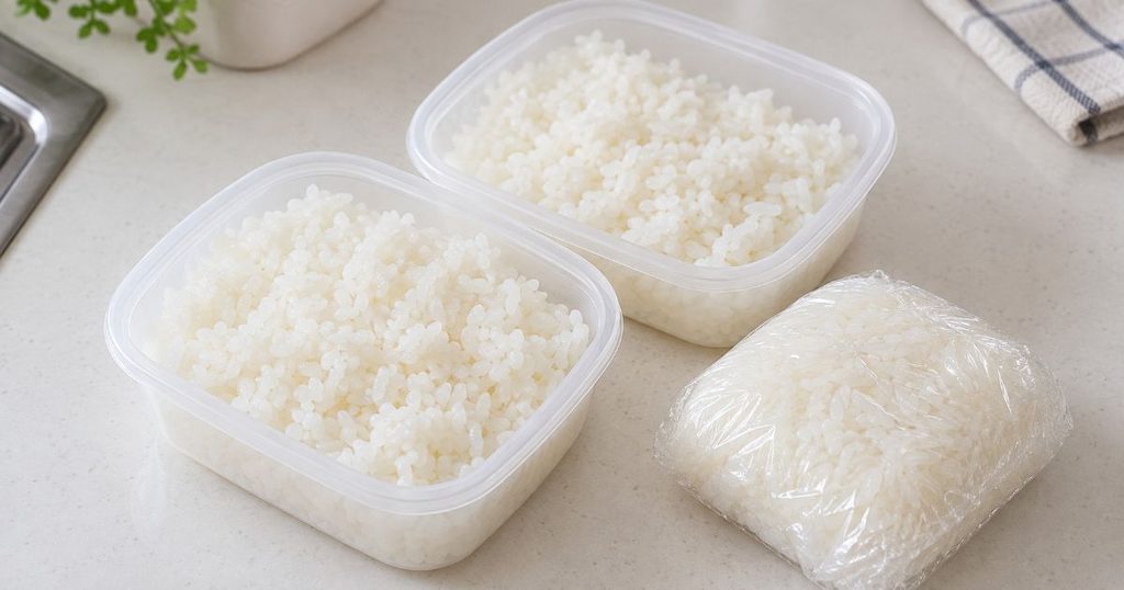 冷凍保存用に小分けした白ごはん