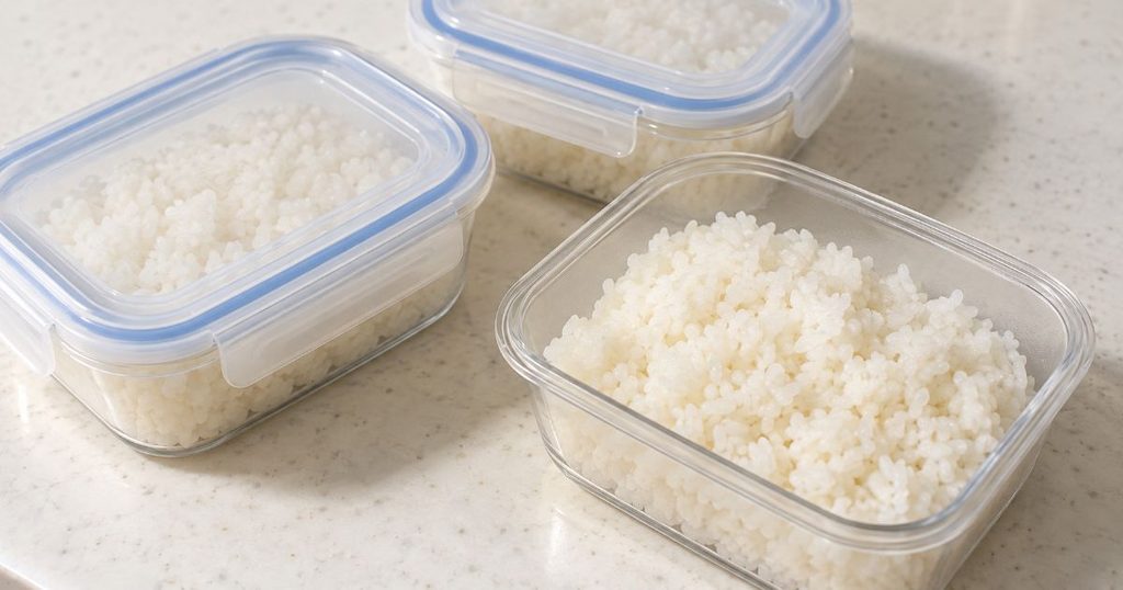 冷凍保存用に小分けした白ごはん